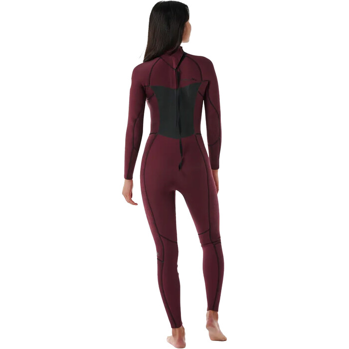 2024 Rip Curl Womens Dawn Patrol 4/3mm Back Zip Wetsuit 14ZWFS - Plum